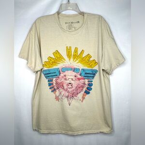 Van Halen Graphic‎ Lion T Shirt Distressed Groovy Y2K Streetwear Sz L